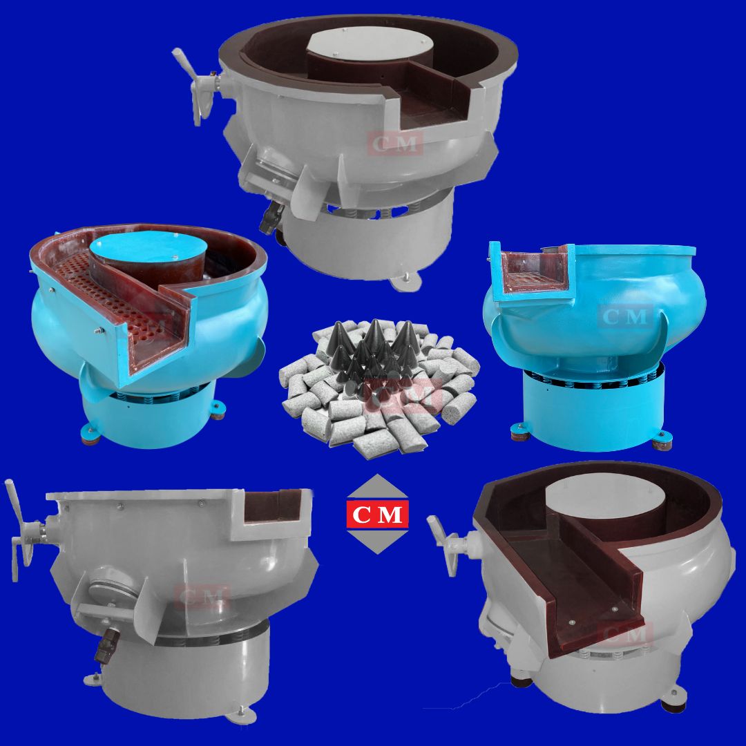 เครื่องขัดผิวโลหะแบบเขย่า แบบมีสะพานแยกชิ้นงาน ทุกขนาดทุกแบบ / Vibratory Finishing Machine