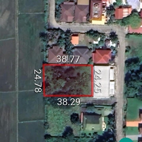 ขายที่ดินแปลงสวยใกล้โรงพยาบาลสันทรายเพียง500เมตรล้อมรั้ว3ด้านวิวทุ่งนา