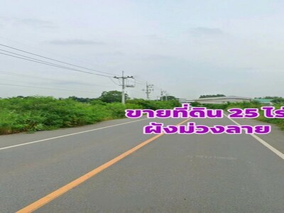 ขายที่ดินผังม่วงแปลงยาวฉะเชิงเทรา 25  ไร่ 