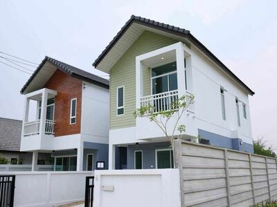 โซนแม่ริม ขาย 2.9 ล้าน บ้านแฝดสร้างใหม่ 2 ชั้น มี 2 หลัง วิวทุ่งน