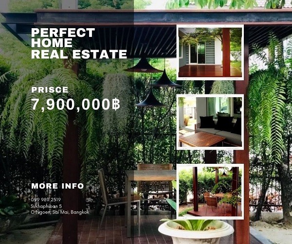 ขายบ้านเดี่ยว 2 ชั้น หลังมุม หมู่บ้านชัยพฤกษ์วัชรพล สุขาภิบาล 5 สายไหม กรุงเทพ