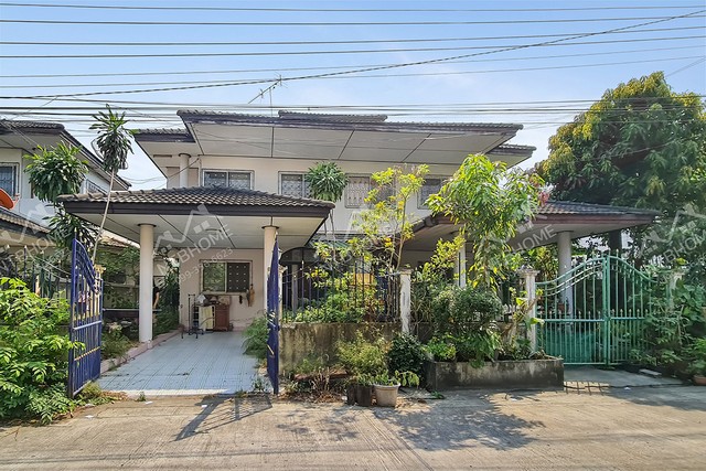 บ้านแฝด 2 ชั้น ร่มรื่นวิลล์ 4 รัตนาธิเบศร์ ถนนเมนโครงการ ต่อเติมครบ ใกล้รถไฟฟ้า