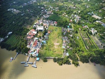 ขายที่ดินติดแม่น้ำเจ้าพระยา ในบางกะเจ้า 16 ไร่