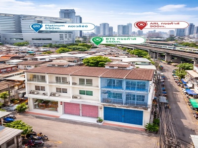 ใกล้ BTS พญาไท 550ม.ARLพญาไท 900ม. 3นอน ตลาดประตูน้ำ  อาคาร3 ชั้น