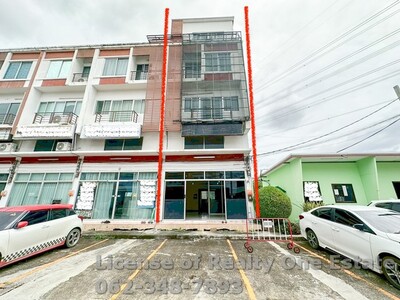 ให้เช่า อาคารพาณิชย์  หลังมุม ติดถนนเมน ม.ประชาสุข แสมดำ พระราม 2