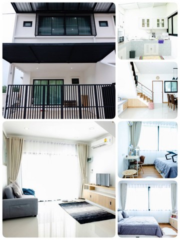 S00728 ขายบ้านแฝด บ้านใหม่ 2 ชั้น สไตล์มินิมอล ใกล้กรมที่ดินสันทราย เดินทางสะดวก ใกล้ตัวเมือง