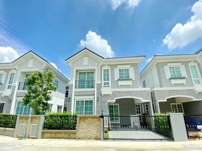 ใกล้ BTS สำโรง 900 ม. คฤหาสน์ 2 ชั้น  4 นอน 3 น้ำ 35ตร.ว.บ้านใหม