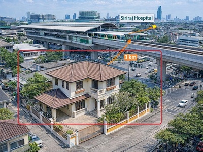 MRT ไฟฉาย 900ม. บ้านเปล่า ฟังก์ชัน 4นอน รพ.ศิริราช 3 กม.  61 ตร.ว