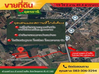 ขายที่ดิน อำเภอบ้านผือ จังหวัดอุดรธานี