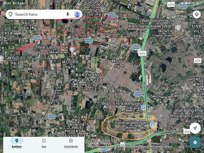 ขายที่ดินติดถนนเลียบคลองโต๊ะใหม่ ห่างถนนวัดลาดปลาดุก 450 เมตร  นน