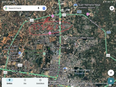 ขายที่ดินเปล่าติดถนนเลี่ยงเมืองขอนแก่น  จังหวัดขอนแก่น 