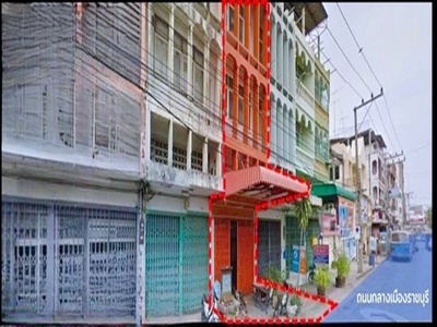 โรบินสัน ราชบุรี 1กม. ให้เช่า อาคารพาณิชย์ 3 ชั้นครึ่ง-ดาดฟ้า 6นอ