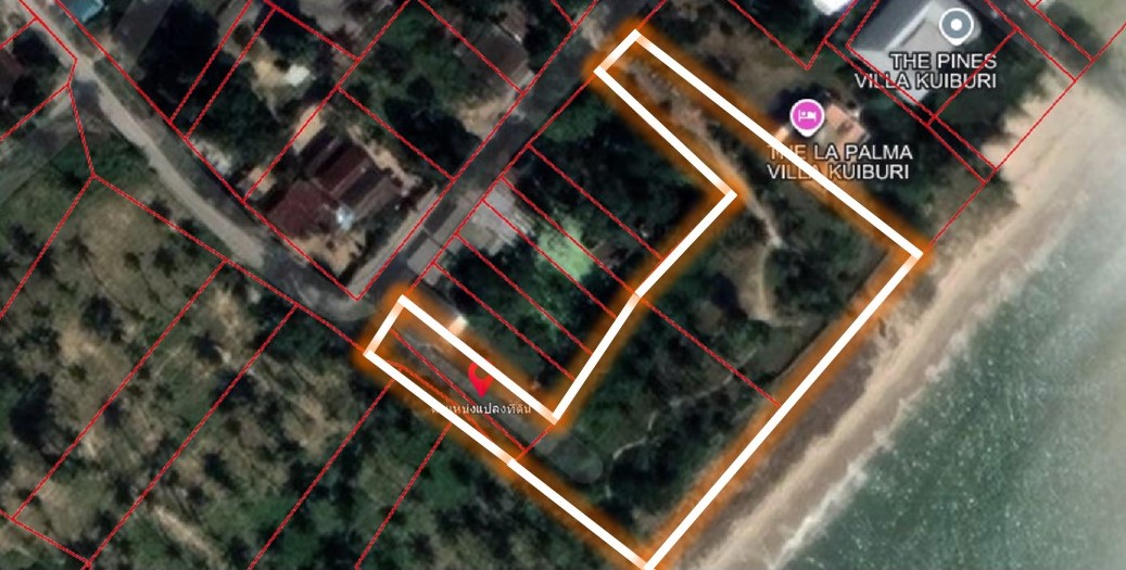 ขายที่ดินทำเลดีที่สุดในพื้นที่บ่อนอกกุยบุรี รูปตัว U