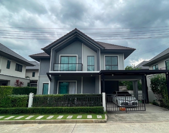 ขายบ้านเดี่ยว 2 ชั้น  เพฟ ปิ่นเกล้า – ศาลายา เนื้อที่ 57 ตรว มี 4 นอน 3 นอน