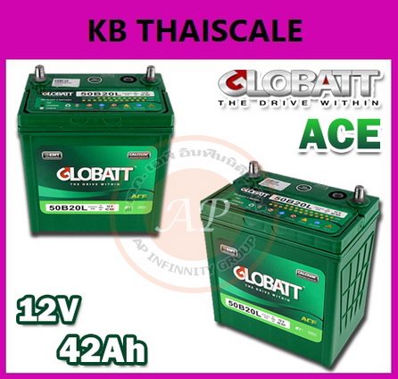 แบตเตอรี่ Lead Acid ยี่ห้อ GLOBATT รุ่น ACE 12V แบตเตอรี่รถยนต์