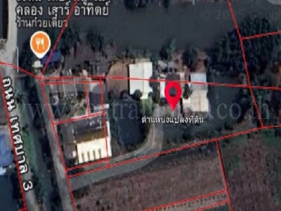 ที่ดินพร้อมสิ่งปลูกสร้าง แปลงสวย 2-2-25 ไร่ บางเลน นครปฐม ราคาถูก