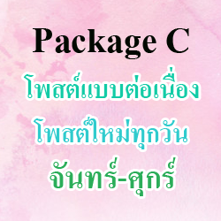 Package C - โพสต์แบบต่อเนื่อง (โพสต์ใหม่ทุกวันจันทร์-ศุกร์)