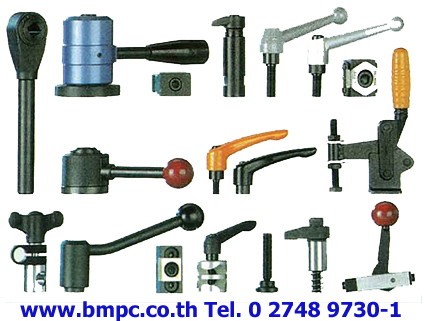Clamp lever, ด้ามขัน, Ball plunger, สกรูตัวหนอนปลายลูกปืน, locking bolt, Hand wheel, Hoist ring, star grip, index plunger, spring plunger