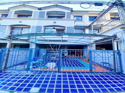 เซนต์มาร์ค 1กม. ARL หัวหมาก 700ม. ทาวเฮ้าส์ 3ชั้น หน้าสวน​ 3นอน 