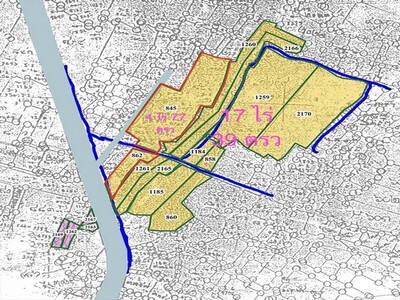 ขายที่ดิน 17 ไร่  ผังเหลือง เมืองเชียงใหม่   ทำเลทอง ตำบลหนองควาย