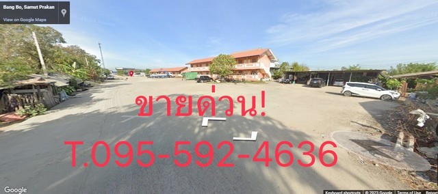 ขายด่วนที่ดินพร้อมสิ่งปลูกสร้างและห้องเช่า 35 ห้อง  บางบ่อสมุทรปราการติดถนนรัตนโกสินทร์ 200