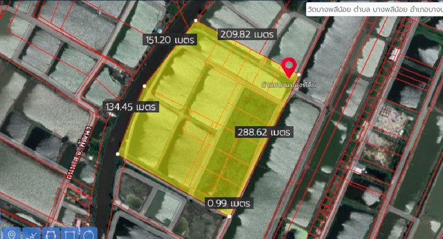 ขายที่ดิน39ไร่บางบ่อจังหวัดสมุทรปราการ กม.32ราคาต่ำกว่าตลาด