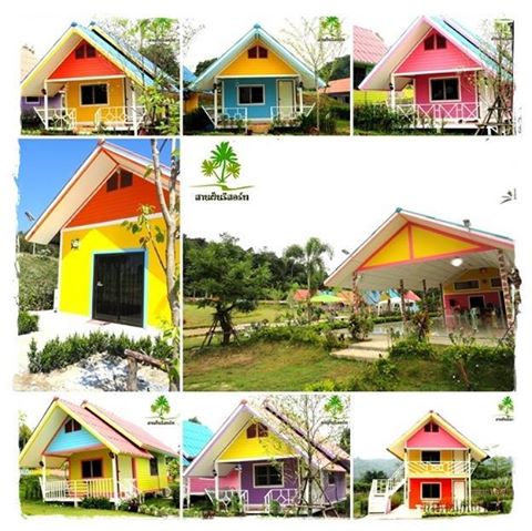ชอบสีไหน  เลือกได้เลย บ้านพักสไตล์ลูกกวาด มากสีหลากสัน   เพิ่มความสดใสให้กับคุณ