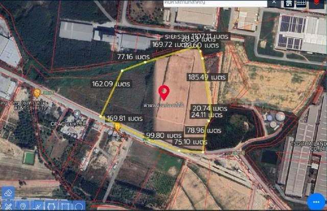 ขายที่ดินเปล่า 46ไร่ มาบยาพร ปลวกแดง ระยอง (ผังสีม่วงเข้ม​) TP-L0449