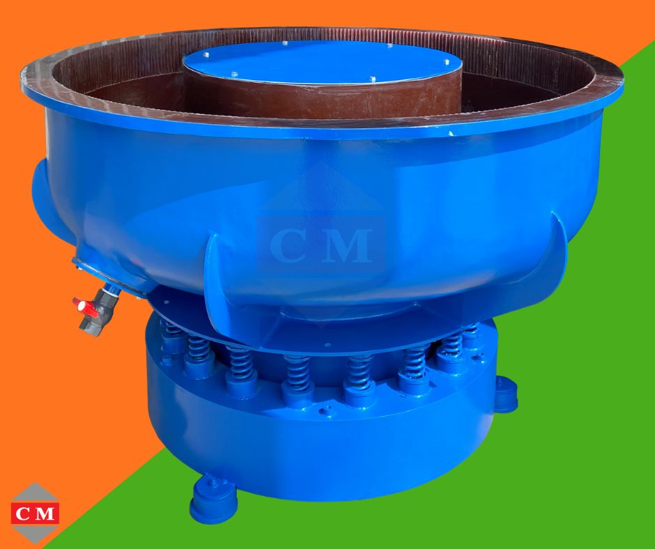เครื่องขัดผิวโลหะแบบเขย่า แบบไม่มีสะพานแยกชิ้นงาน / Vibratory Finishing Machine