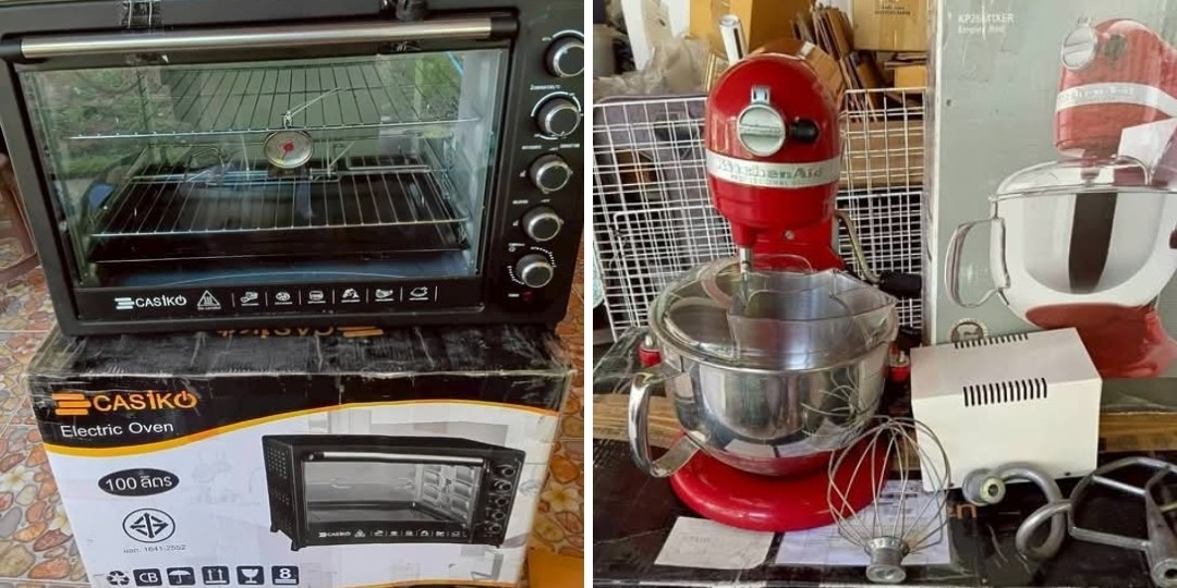 ขายเครื่องผสมแป้งไฟฟ้าและเตาอบไฟฟ้า มือสอง สภาพดีตามรูปพร้อมใช้งาน
