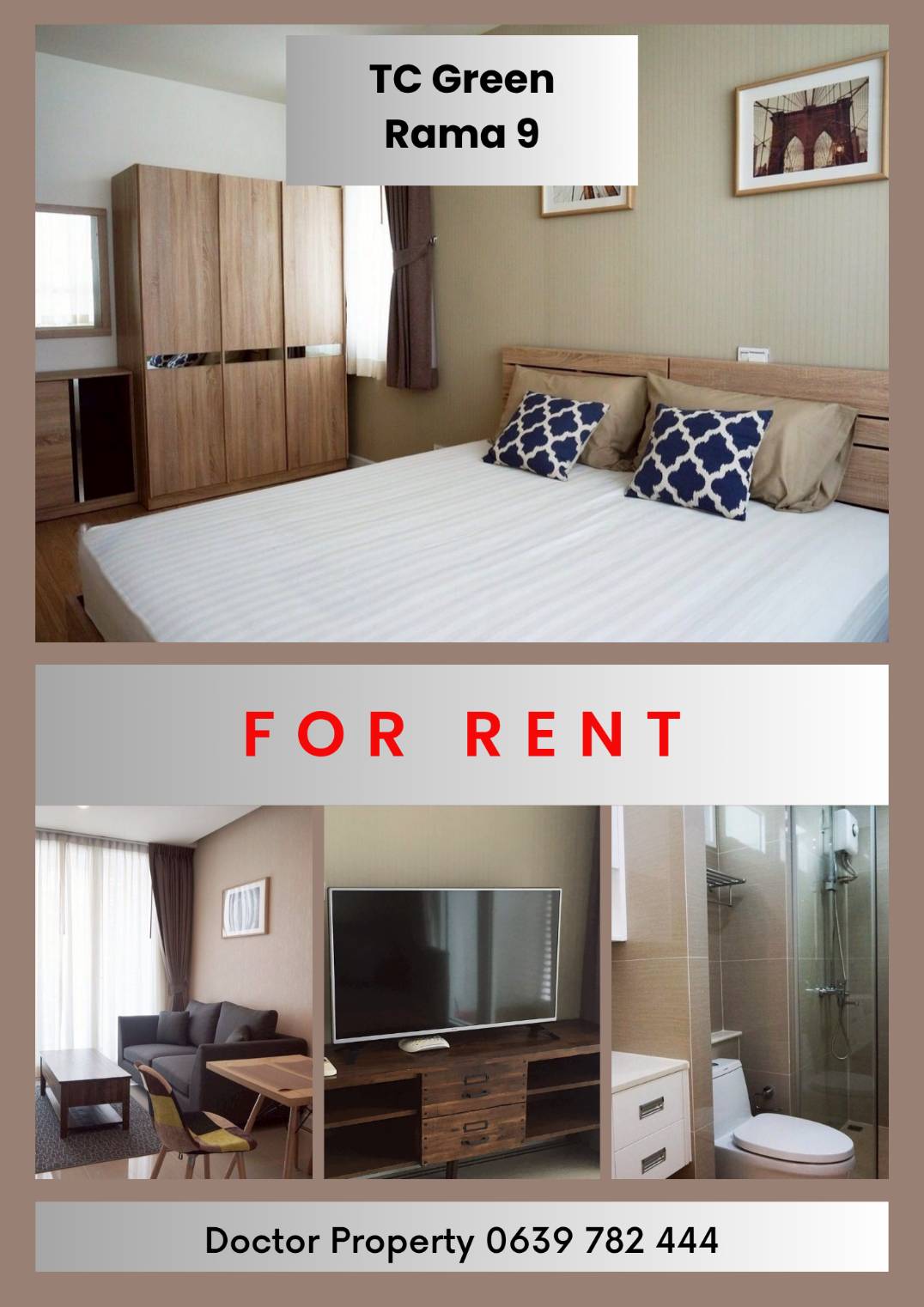 ให้เช่าคอนโด MRT พระราม 9 แต่งครบ  ค่าเช่าถูกสุด  TC Green พระราม 9 1 ห้องนอน | 40 ตร.ม. | พร้อมอยู่  Best deal in this area   For Rent: TC Green Rama 9 Condominium  1 Bedroom | 40 sq.m. | Fully furnished – Ready to move in