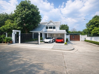 ให้เช่าบ้านเดี่ยว 2 ชั้น MRT สัมมากร  1กม หัวมุม 3-4นอน 3น้ำ ใกล้