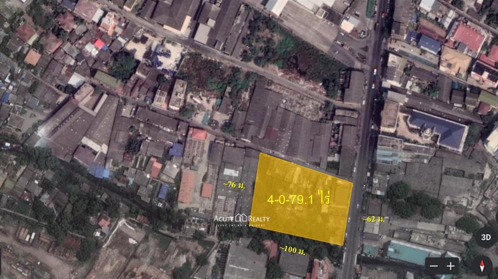 ขายที่ดินถนนท้ายบ้าน สมุทรปราการที่ดินขนาด 4-0-79.1 ไร่ (L-640105-0008)