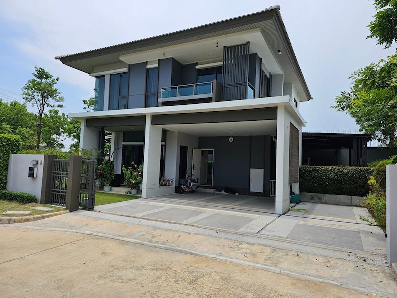 BS666 ขายบ้านเดี่ย 2ชั้น บุราสิริราชพฤษ์ 345 หลังมุม 3ห้องนอน 3ห้องน้ำ ใกล้ โรบินสันราชพฤกษ์ 345 ปากเกร็ด นนทบุรี