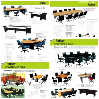 โต๊ะประชุม มีทั้งแบบขาไม้และขาเหล็ก โต๊ะประชุมสามารถสั่งทำพิเศษได้ค่ะ