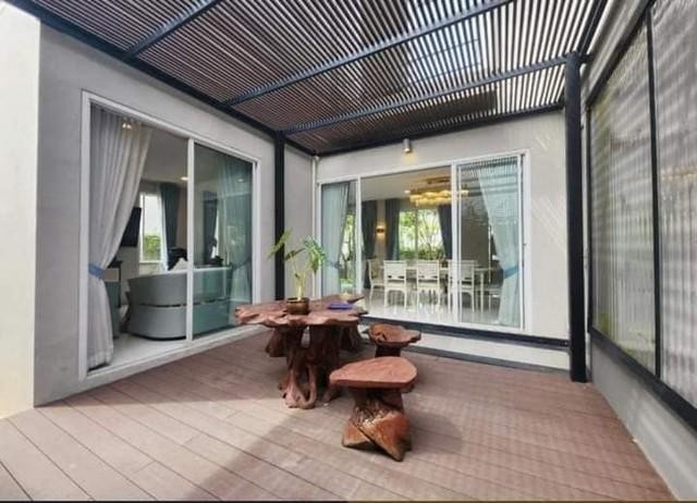 PB3877 ให้เช่าบ้านเดี่ยว 2 ชั้น ย่านร่มเกล้า โครงการ บารานีพาร์ค ร่มเกล้า บ้านเดี่ยวสไตล์ Courtyard เหมาะอยู่อาศัย ทำเลใกล้ สุวรรณภูมิ