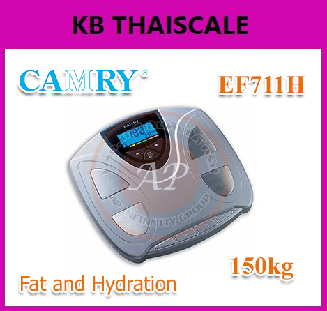 เครื่องชั่งน้ำหนักคน วัดมวลไขมันและน้ำได้ 150kg ยี่ห้อ CAMRY รุ่น EF711H