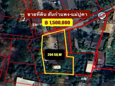 ขายที่ดิน สันกำแพง-แม่ปูคา ซ.7 ตรงข้าม รร.สวนเด็กสันกำแพง