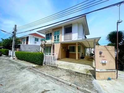 ตลาดหัวมุม ให้เช่าบ้านเดี่ยว 2 ชั้น  2 น้ำ 3 นอน วัดไทรน้อย 1.5กม
