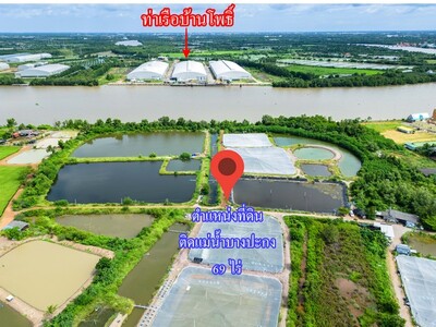 ขายที่ดินติดแม่น้ำบางปะกง 69 ไร่ ตรงข้ามท่าเรือบ้านโพธิ์ จ.ฉะเชิง