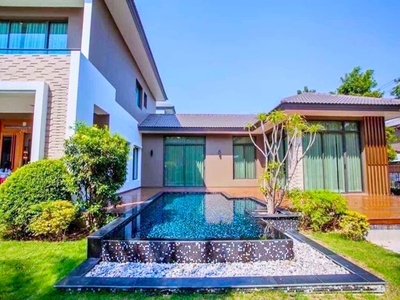 ให้เช่าคฤหาสน์หรู 2 ชั้น ลดค่าเช่าครึ่งราคา 50% 5นอน 6น้ำ เจโม 80