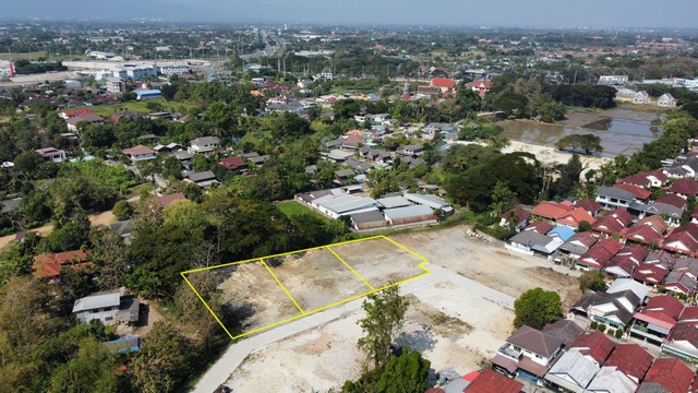 ขายที่ดินใกล้เมืองติดน้ำ ทำเลดีใกล้แยกแม่กวงเหมาะทำร้านอาหารทำบ้านขาย