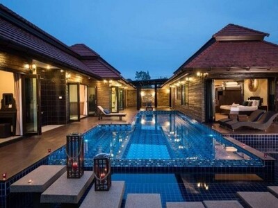 พูลวิลล่าสวยสไตล์ล้านนาโมเดิร์น เฟอร์บิวอินครบ ขายพร้อมผู้เช่า