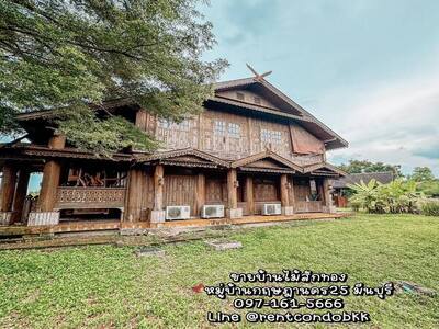 ขายบ้านไม้สักทองทรงล้านนา – บรรยากาศรีสอร์ท ติดทะเลสาบ 