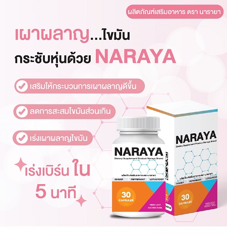 อาหารเสริมลดความอ้วน Naraya (นารายา) นวัตกรรมเจ้าเดียวในไทย