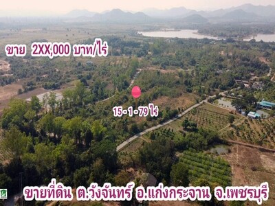 ที่ดินแก่งกระจานเพชรบุรี ราคาถูก 15 ไร่ ติดถนน3ด้านไฟฟ้าประปาครบ