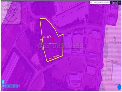ขายที่ดินสี่ม่วงเข้มสร้างโรงงาน บ่อวิน เนื้อที่ 21-2-55 ไร่  ศรีร