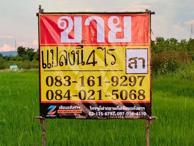 ขายที่นาราคาถูก 4-0-0 ไร่    บ้านสระโคล่  ห้วรอ  เมืองพิษณุโลก
