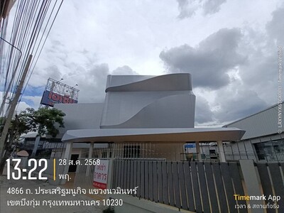ให้เช่าอาคาร ติดถนนเกษตร-นวมินทร์ ทำเลสวยมาก
