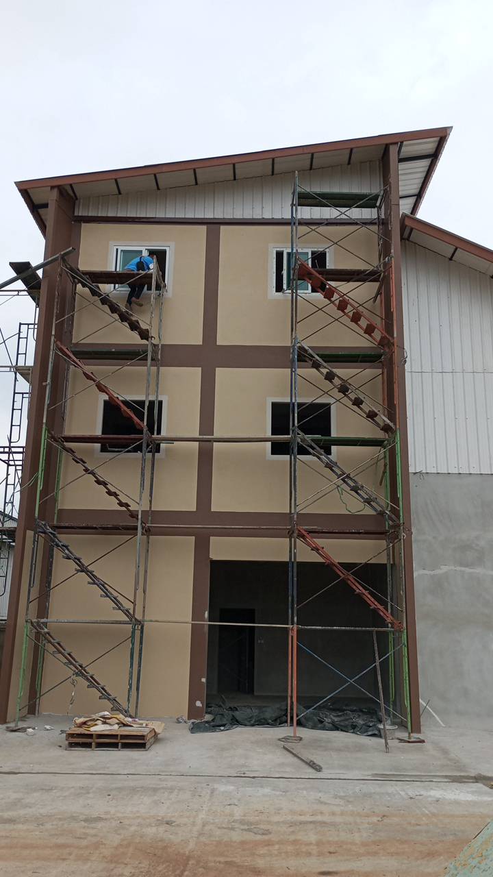 BST501 ให้เช่าโกดัง Minifactory ที่บางใหญ่ พื้นที่ใช้สอยรวมแล้วประมาณ 590 m2 มีออฟฟิศ